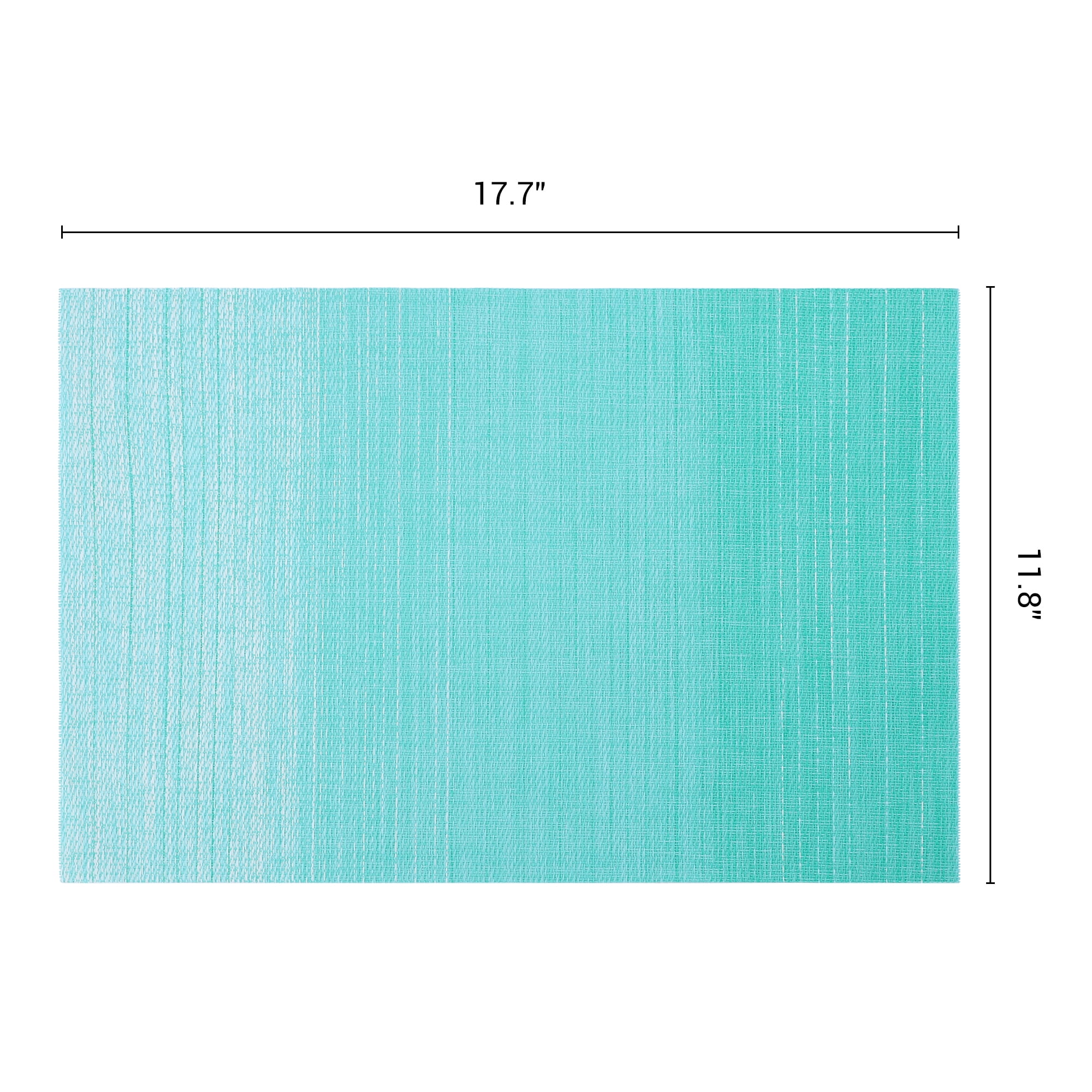 Unique Bargains Set of 6 Rectangle Placemats for Table Decor Lake Blue 17.7x11.8inch