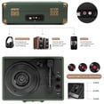 thumbnail image 3 of Tocadiscos Mersoco Bluetooth Portátil Vintage Verde de 3 Velocidades, 3 of 9