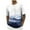 Blue, variant on Chiccall Men's Gradient Printed T Shirts Oversized Casual Stretch Basic Tee Loose Fit Summer Vacation Beach Tops