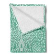 thumbnail image 2 of Mint Soft Flannel Fleece Throw Blanket, Classic Lace Pattern with Details Shabby Form Feminine Vivid Vintage Image, Cozy Plush for Indoor and Outdoor Use, 50" x 60", Teal Turquoise, by Ambesonne, 2 of 5