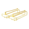 thumbnail image 3 of Soporte de Vidrio Colgante Sunnimix Hierro 2 Filas Gafas Percha de Almacenamiento Dorado, 3 of 8