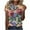 Multicolor, variant on Women's Floral Print T-shirts Plus Size Summer Graphic Basic Tees Short Sleeve Tunic Tops Loose Fit (XL, Blue 01)