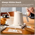 thumbnail image 3 of Greater Goods 0.8L Electric Gooseneck Kettle, Variable Temp Control, 1200W Fast Boil, Pour Over Coffee & Tea Kettle, Stainless Steel, BPA Free, Birch White, 3 of 9