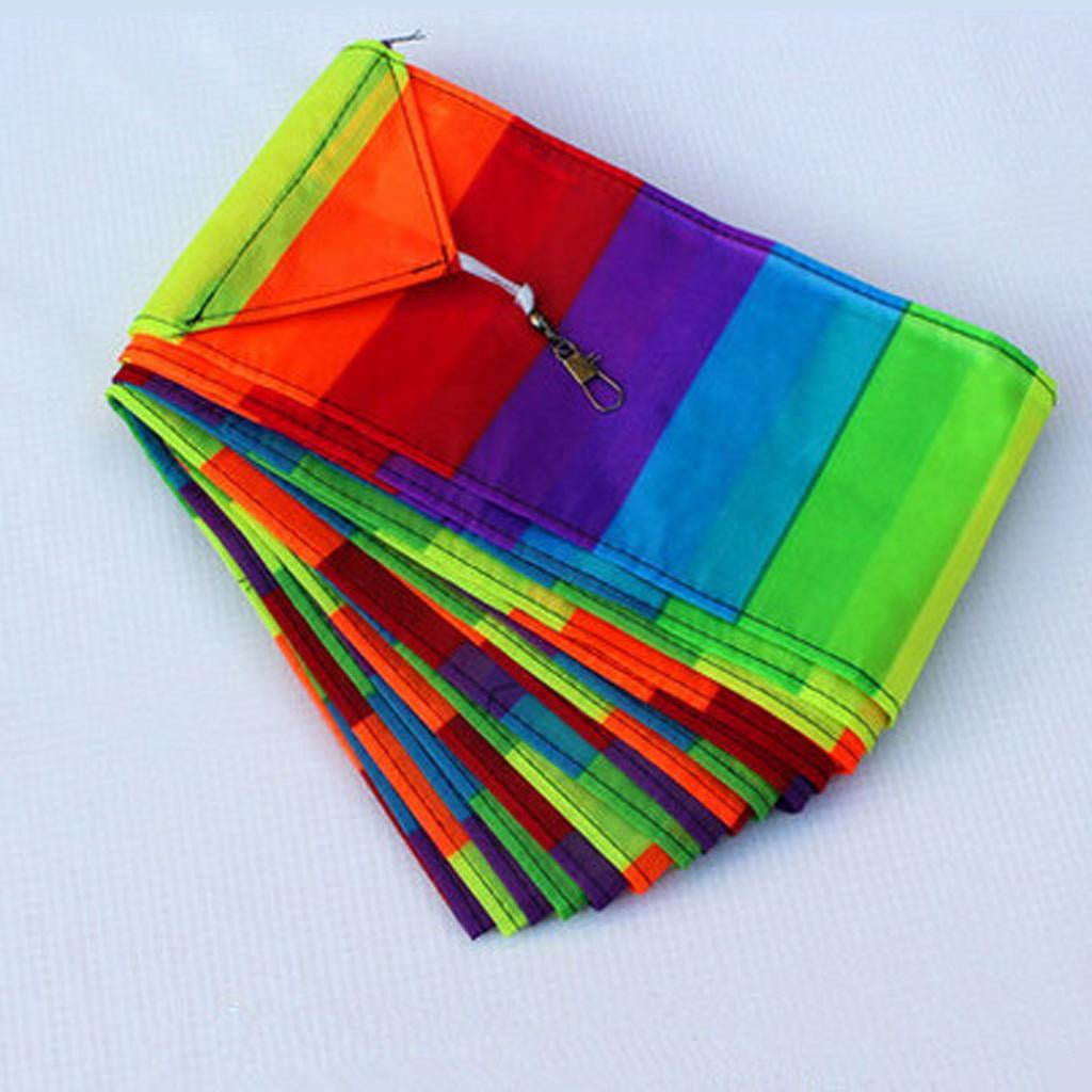 10M Rainbow Kite Tail Windsock Outdoor Kids Streamer Accessories Colorful New 