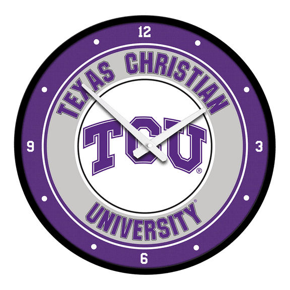 TCU Horned Frogs: Modern Disc Wall Clock