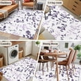 thumbnail image 6 of Purple Grey Botanical Area Rug 4'x6', Watercolor Spring Floral Summer Leaf Washable Non-Slip Rugs, Low Pile Large Carpet for Living Room Bedroom Dining Room Kitchen Office Indoor Mat, 6 of 9