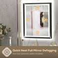 thumbnail image 4 of Keonjinn LED Vanity Mirror with Lights Black Metal Framed 30''x36'' Frontlit & Backlit Bathroom Mirror Baroque Gothic Antifog Stepless Dimmable White/Warm/Natural, Rectangle Wall Mounted, 4 of 9