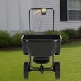 thumbnail image 5 of Heavy Duty Walk-Behind Broadcast Spreader, 70LBS Large Capacity with 15-Speed Adjustable Knob, 8 Inch All-Terrain Pneumatic Tire, Hopper Grate Design for Seed Fertilizer Ice Melt Distribution, 5 of 10