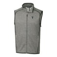 thumbnail image 2 of Men's Cutter & Buck Heather Gray Villanova Wildcats Mainsail Sweater-Knit Big & Tall Full-Zip Vest, 2 of 3