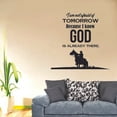 thumbnail image 2 of God is Already There Cowboy Cowgirl Quote Country Life Quotes Wall Sticker Art Decal for Girls Boys Room Bedroom Garage House Fun Home Decor Stickers Wall Art Vinyl Decoration Size (30x30 inch), 2 of 3