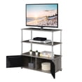thumbnail image 4 of Convenience Concepts Designs2Go Highboy TV Stand with Storage Cabinets and Shelves for TVs up to 40 Inches, Weathered Gray, 4 of 6