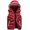 B-red, variant on CoCopeaunts Women Quilted Vest Shiny Down Vest Plus Size Winter Vest Down Jacket Coat with Hood