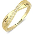 thumbnail image 6 of Ccjcinata Fully Personalized Customized class rings Sterling Silver Women's High School Class Rings and College Class Ring – Classic Collection (Sterling Silver - Gold Plated), 6 of 9