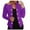3-Purple, variant on Women's Jacket Double Suit Solid Open Front Slim Fit Work Office Blazer Plus Size Lightweight Jacket