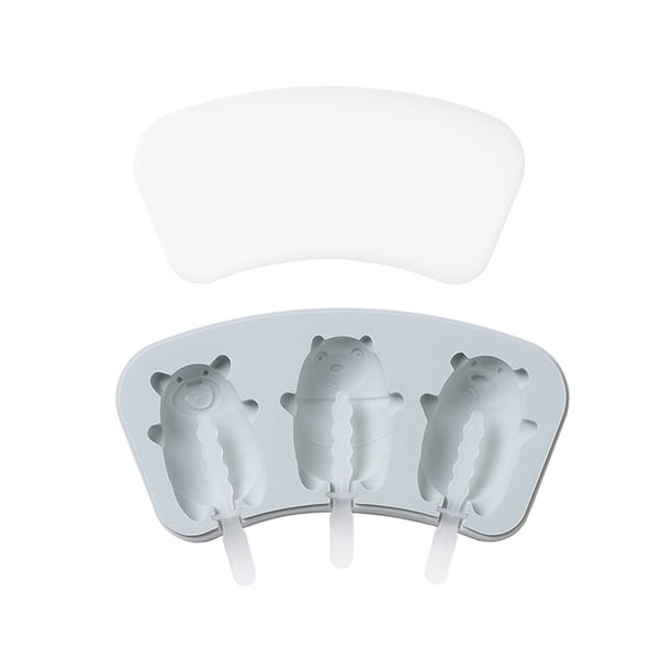 Moldes de silicona for paletas de animales de dibujos animados con tapas, formas divertidas de frutas y verduras for helado casero