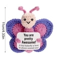 thumbnail image 5 of PLYZLE Crochet Butterfly Gift for Women, Mini Handmade Emotional Plush for Mom,Friends, Coworkers, Girls, Teachers on Birthday Valentines, Mother's Day, Easter,Pink, 5 of 6