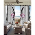 thumbnail image 6 of Easter Blackout Curtains for Bedroom Living Room Darkening Curtains 54 Inch Long Funny Rabbit Carrots Black White Buffalo Plaid Short Curtain for Small Window Treatment Grommet Drapes 52"x54"x2, 6 of 9