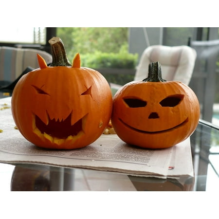 Framed Art For Your Wall Halloween Couple Pumpkins 10x13 Frame