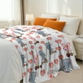thumbnail image 3 of Flannel Fleece Throw Blanket, Soft Large Throw Blanket, Lightweight Cozy Plush Throw Blanket Fit Sofa Bed, 30"x40", Pigs and Elephants, 3 of 7