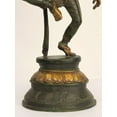 thumbnail image 3 of 16" Brass Dancing Apsara With A Parrot - Brass Statue, 3 of 4