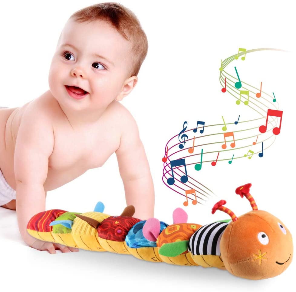 Sassy Baby Kids Children Crinkle Chime Rattle Jingle 2 Bugs Set Soft Doll Toys 