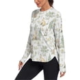 thumbnail image 2 of FORMRS Womens Long Sleeve Shirts UPF 50+ Sun Protection Quick Dry Fishing Hiking Tops, Size S-2XL, Watercolor Forest Pattern, 2 of 8
