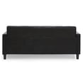 thumbnail image 6 of Furinno Brive Contemporary Tufted 3-Seater Sofa, Plain Black Leather, 6 of 6