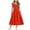 Red, variant on ZACPNCV Girls Flutter Sleeve Dresses Kids Summer Double Layer Ruffle Sleeve Dress Blue 9-10 Years
