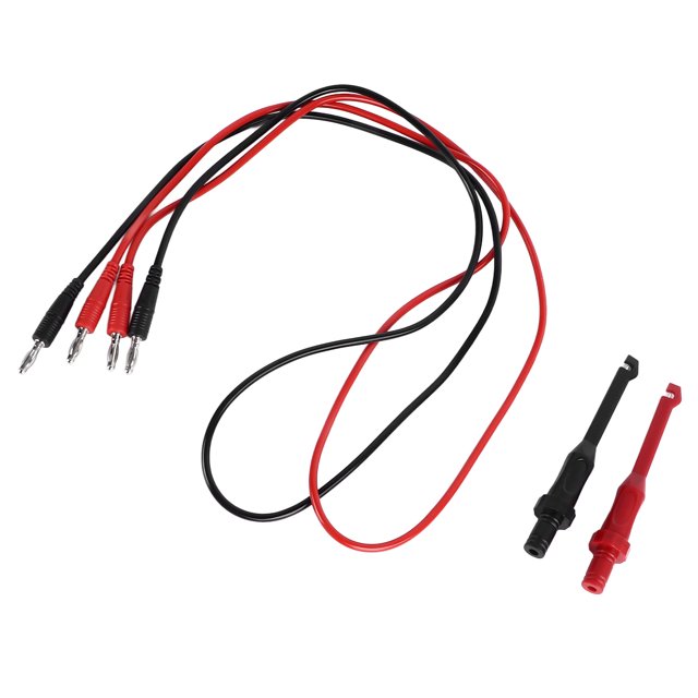 Kit De Prueba De Conector Tipo Banana Doble, Cables De Prueba De Conector Tipo Banana Multipropósito De 10 A Con 2 Ganchos Para Aplicaciones Eléctricas