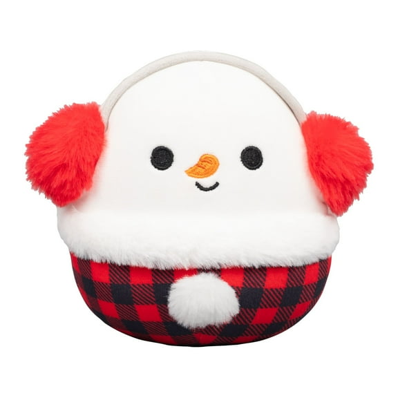 Squishmallows Official 5 inch Manny the White Snowman - Child's Ultra Soft Stuffed Plush Toy
