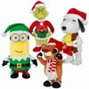Gemmy Industries 266754 Animated Plush Christmas Characters Figure - Grinch, Snoopy, Rudolph & Minion Kevin