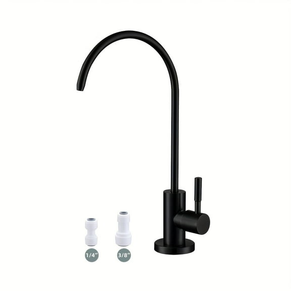 Drinking Water Faucet Matte Black,Lead-Free Water Filter Faucet,Easy to Install Reverse Osmosis Faucet for Kitchen Bar Sink