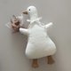 thumbnail image 4 of Pato de peluche de juguete, muñecos de tela, 35 x 16 cm/14 x 6,3 pulgadas, decoración del hogar para niños, algodón PP, blanco suave, regalo de cumpleaños para niñas, patos cómodos, 4 of 8