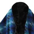 thumbnail image 4 of Ecqkame Women Sherpa Cape Shawl Fleece Lined Faux Fur Trim Open Front Warm Coats Loose Poncho Winter Casual Outerwear Blue Free Size, 4 of 4