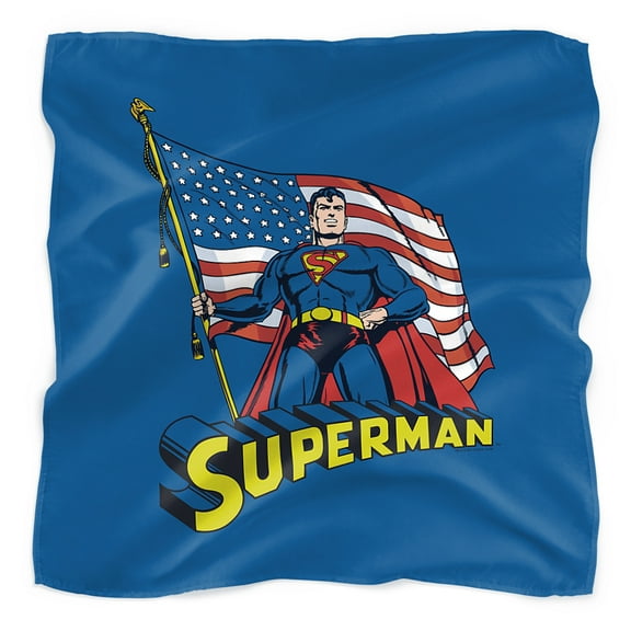Superman American Flag Bandana (21 in x 21 in)