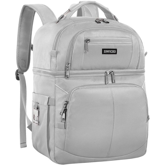 Mochila Cooler Aislada Impermeable y Antiderrames SINVICKO Gris