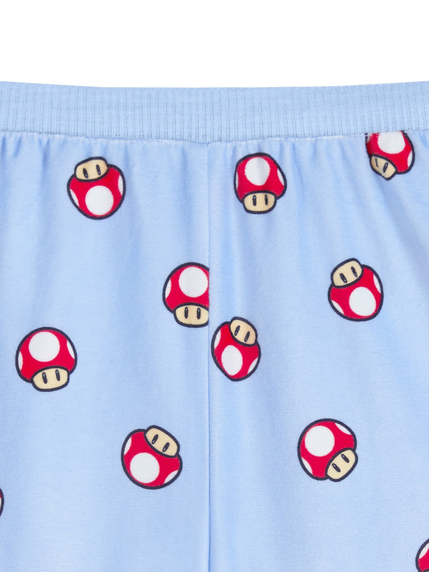 Super Mario Girls Short Sleeve Sleep Top and Shorts Pajama Set, 2-Piece, Sizes 4-12