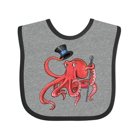 

Inktastic Formal Octopus with Top Hat and Cane Gift Baby Boy or Baby Girl Bib