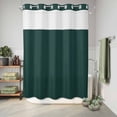 thumbnail image 6 of No Hook Shower Curtain, Pure Dark Green Shower Curtains for Bathroom with See Through Top Window, Simple Solid Color Waterproof & Washable Bath Curtain 60"x72", 6 of 9
