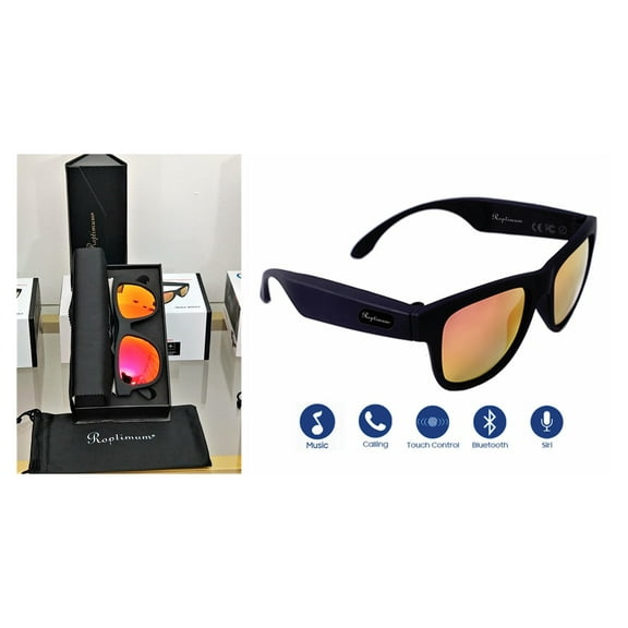 Wireless Bluetooth Sunglasses Lightweight Polarized Lenses Headset Headphone Hands-Free Calling for Men Women Polarized Lens Compatible with iPhone/Android