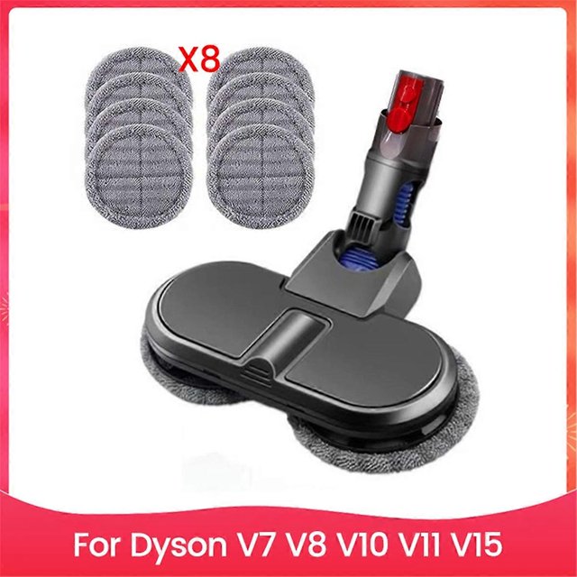 Vacuum Electric Floor Brush and Mop Cloth Set for Dyson V7 V8 V10 V11 V15 Vacuum Cleaner Replace Ele