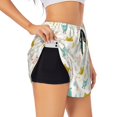 thumbnail image 3 of Lsque Chicken Printed Women's Running Shorts with Liner Pockets,Elastic Quick Dry Workout Athletic Gym Yoga Shorts,Womens High Waist Shorts-, 3 of 9