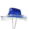 thumbnail image 5 of Fgnfyis Sparkly Western Cowboy Hat with Dazzling Bowler Design for Disco Party Events Blue One Size, 5 of 6