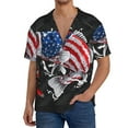 thumbnail image 3 of Xecao offers the Largemouth Bass Fish in USA for Men's Casual Short-sleeved Shirt, a button-up collared shirt with a pocket, perfect for beach vacations and yacht travel in the XX-Large size., 3 of 7
