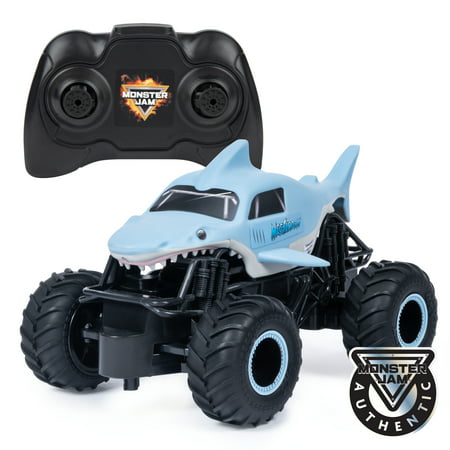 Monster Jam, Official Megalodon Remote Control Monster Truck, 1:24 Scale, 2.4 GHz, for Ages 4 and