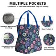thumbnail image 3 of Pioneer Flower Drawstring Lunch Bag Women - Drawstring Lunch Bag Insulated for Work Office - Stain-Resistant Large Lunchbags for Women with Multi-Pockets, 3 of 6