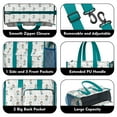 thumbnail image 3 of Teacher Tote Bag,White Dance Pattern Teacher Utility Tote Bag,Large Work Tote Bags for Women with Multiple Pockets,Top Zipper Closure,13.8x10.6x6.7 Inch, 3 of 5