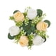thumbnail image 2 of Anillo de vela floral artificial, corona de vela, corona de rosas pequeñas, anillo de vela de flor sintética, portavelas para cena fiesta en casa Champán, 2 of 8