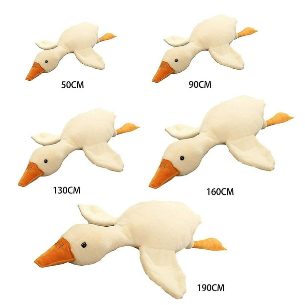 190cm Giant Long Plush White Goose Toy Stuffed Lifelike Big Wings Duck Hug  Massage Throw Pillow Boyfriend Cushion For Girl