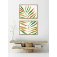 thumbnail image 5 of Kate and Laurel Sylvie Palma No. 2 1 and 2 Framed Canvas Wall Art Set by Jessi Raulet of Ettavee, 2 Piece 18x24 Natural, Colorful Plant Leaf Art for Wall, 5 of 6